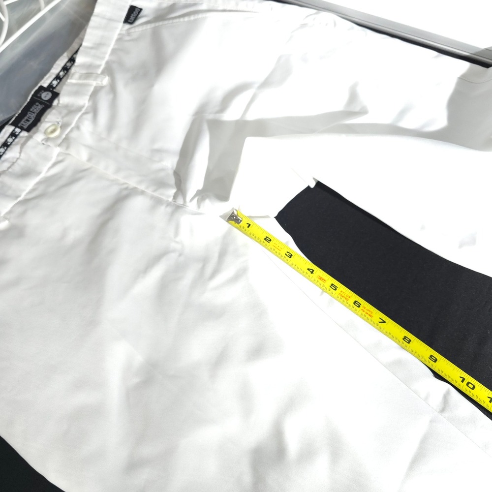 Tattoo Golf Performance Mens White Cotton Flat Front Golf Pants Size 34x32 - Picture 4 of 12